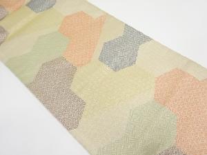 アンティーク　抽象模様織り出し袋帯（材料）